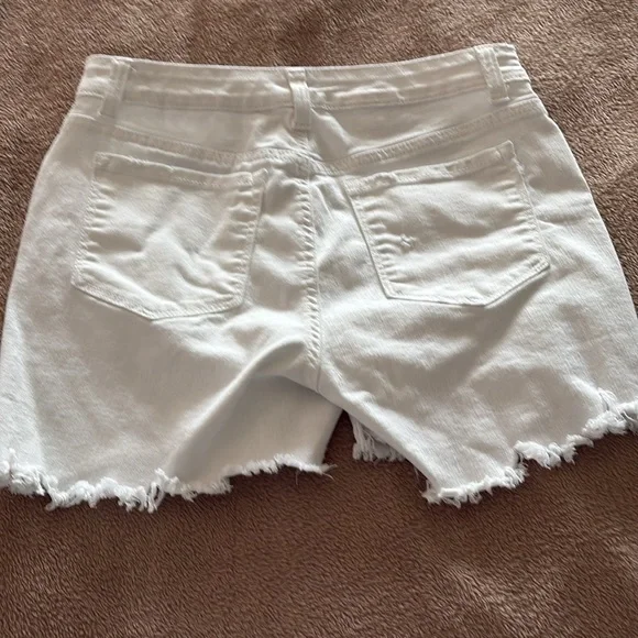Style & Co White Button Fly Shorts High Rise Casual Summer - Picture 7 of 7